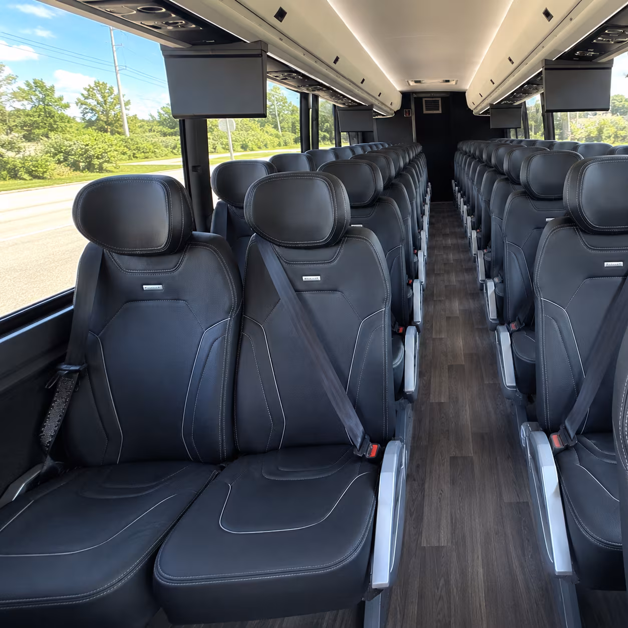 nashville 47 passenger charter bus inside